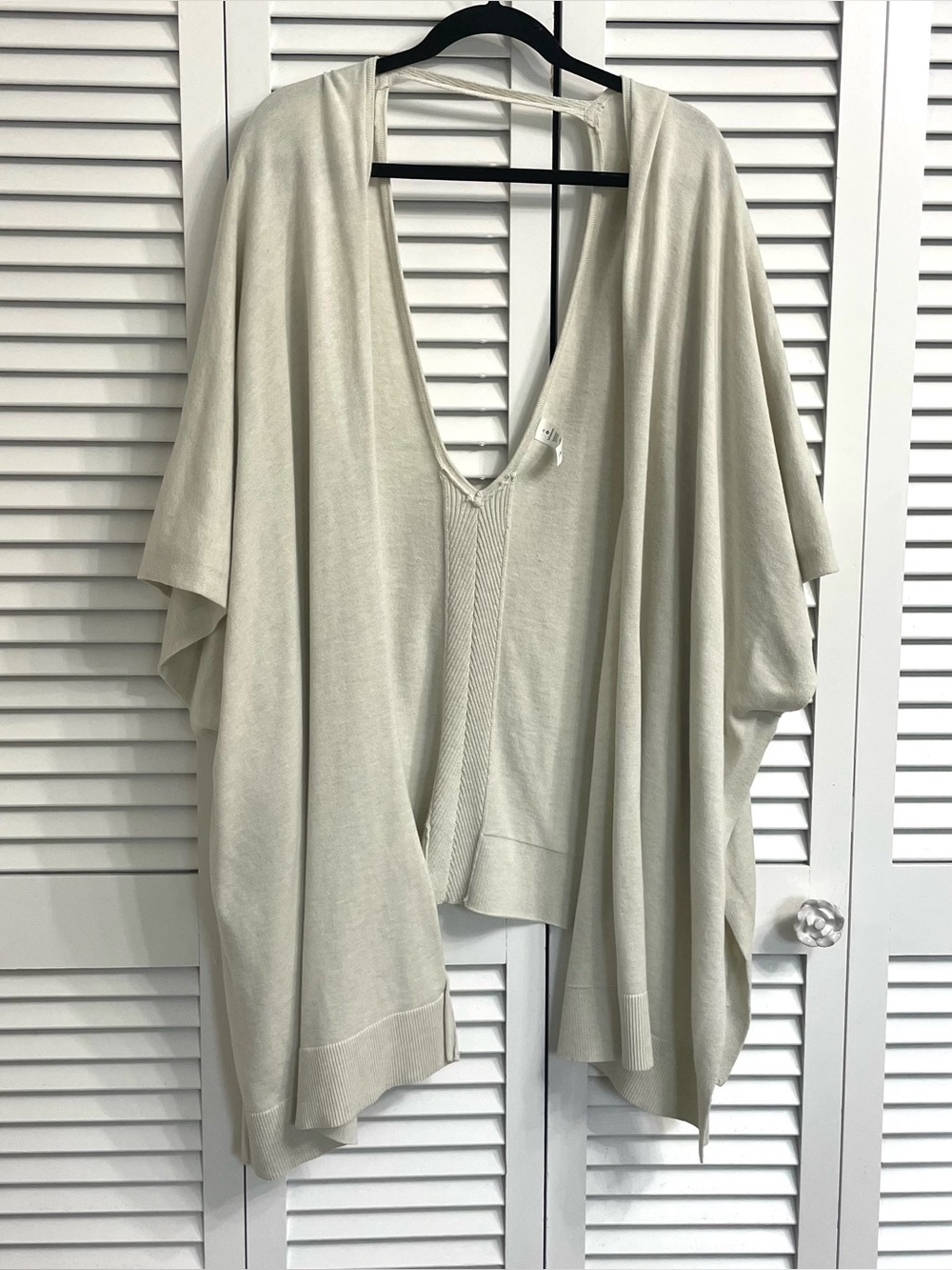 Lululemon Cardigan One Size Tan Open Front Wrap Short Sleeve Cotton Silk Blend